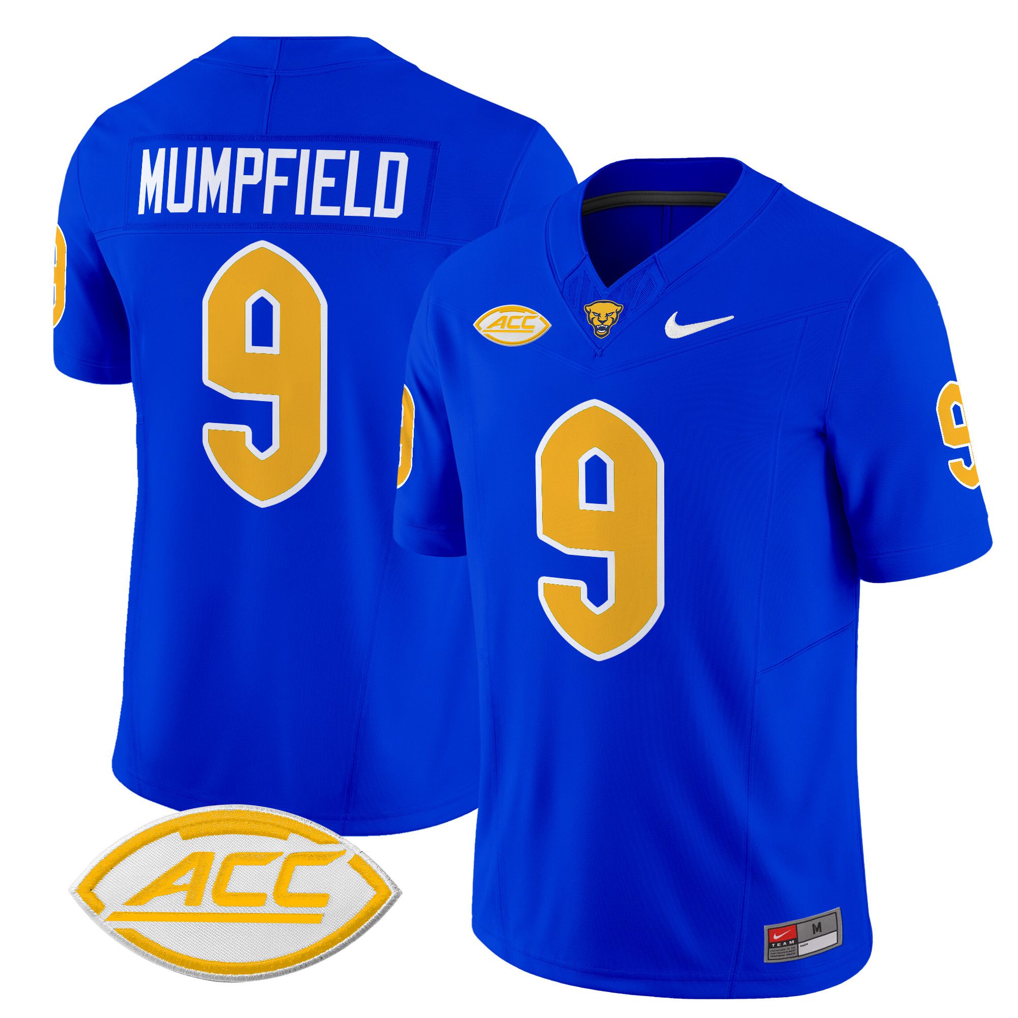 Men Pittsburgh Panthers #9 Mumpfield Blue Nike 2024 Vapor Limited NCAA Jersey style 1->more ncaa teams->NCAA Jersey